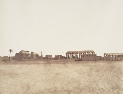 Louksor Thebe, Algemeen Uitzicht op de Ruïnes, 1851-52 door Félix Teynard