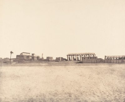 Louksor Thebe, Algemeen Uitzicht op de Ruïnes, 1851-1852 door Félix Teynard