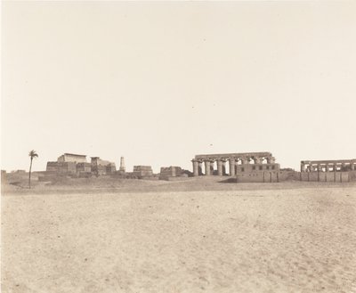 Louksor Thebe, Algemeen Uitzicht op de Ruïnes door Félix Teynard