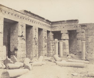 Médinet-Abou Thebe. Latere Constructies - Tweede Hof door Félix Teynard