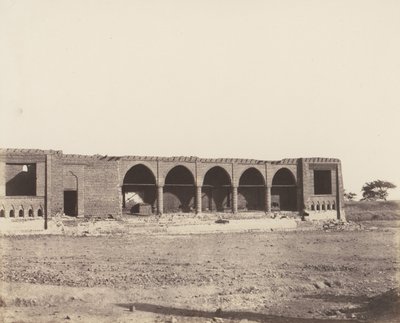 Syout, Karavanserai in ruïnes, 1851-52, gedrukt 1853-54 door Félix Teynard