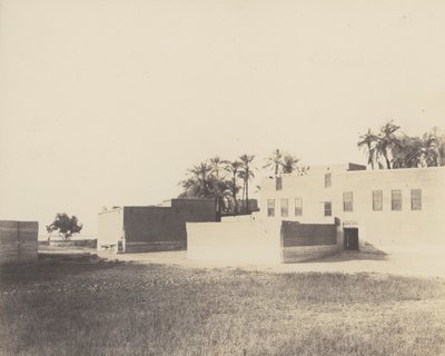 Syout, Arabische woningen aan de oever van de Nijl, 1851-52, gedrukt 1853-54 door Félix Teynard