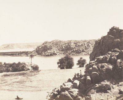 Tâfah, Granieten Rotsen aan de Oevers van de Nijl, 1851-52, gedrukt 1853-54 door Félix Teynard