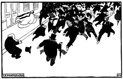 De manifestatie door Félix Valloton
