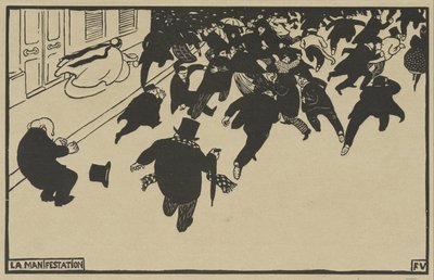 De Manifestatie door Félix Vallotton