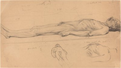 De lijkstudie voor De dode Christus door Félix Vallotton