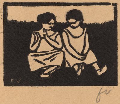 Twee meisjes in hemden, 1893 door Félix Vallotton