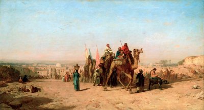 Karavaan, 1860 door Félix Ziem