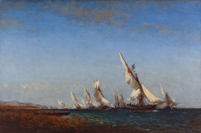 Vissers keren terug naar Martigues, 2e helft van de 19e eeuw door Félix Ziem