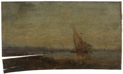 Voor Martigues, het gele zeil, ca. 1875 door Félix Ziem