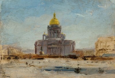 Sint-Petersburg, Sint-Isaac, tussen 1-1844 en 9-1844 door Félix Ziem