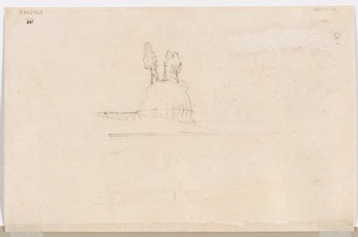 Schets voor paviljoen bij een moskee, 1800s door Félix Ziem