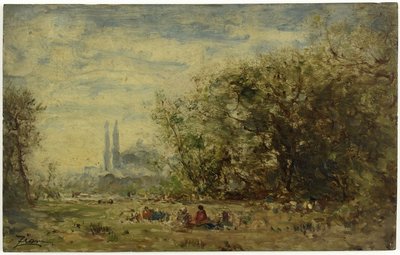 Het zoete water van Azië, nabij Constantinopel, tussen 1880 en 1890 door Félix Ziem