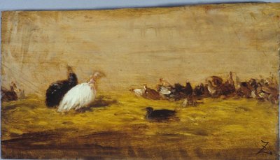 Kalkoenen, tussen 1850 en 1855 door Félix Ziem