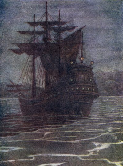 Piratenvaartuig, het huis van oude Hook door Flora White