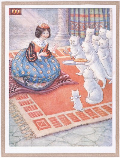 De katten brachten de prinses wat muizentaart door Flora White