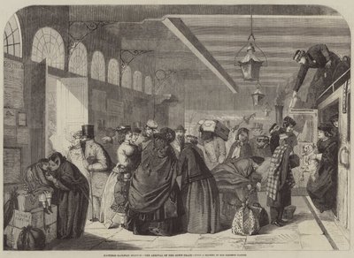 Hastings Treinstation, de Aankomst van de Trein door Florence Claxton