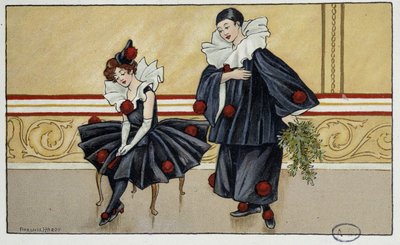 Pierrot en Colombine door Florence Hardy