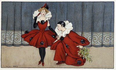 Pierrot en Colombine door Florence Hardy