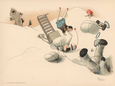 Illustratie voor De Golliwoggs Poolavonturen door Florence K. Upton