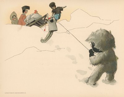 Illustratie voor De Golliwoggs Poolavonturen door Florence K. Upton