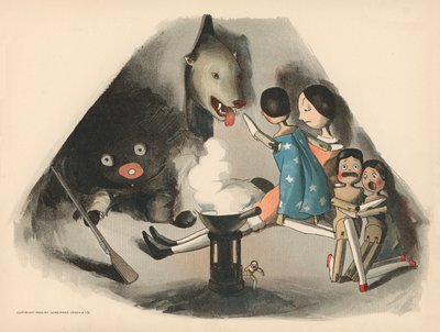Illustratie voor De Golliwoggs Poolavonturen door Florence K. Upton