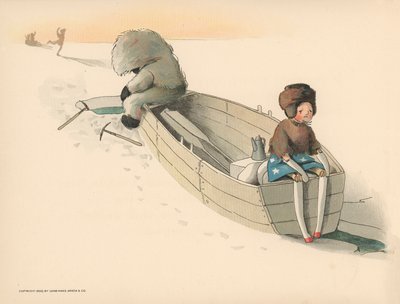 Illustratie voor De Golliwoggs Poolavonturen door Florence K. Upton