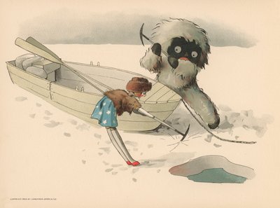 Illustratie voor De Golliwoggs Poolavonturen door Florence K. Upton