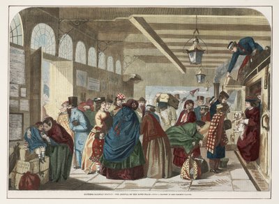 Station Hastings - De Aankomst van de Trein door Florence after Claxton
