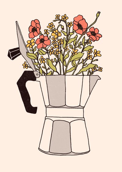 Moka bloemen door Florent Bodart