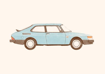 Saab 900 Vintage, 2024 door Florent Bodart