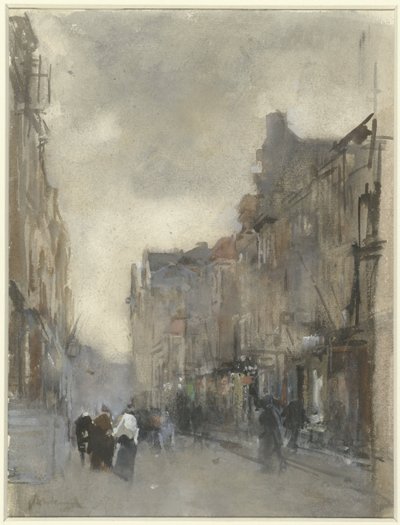 Straatgezicht te Den Haag door Floris Arntzenius (signed by artist)