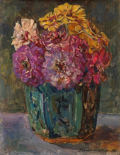 Stilleven met Zinnia
