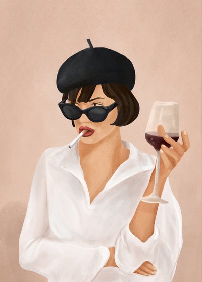 Chique dame in een smoking door Flow Line