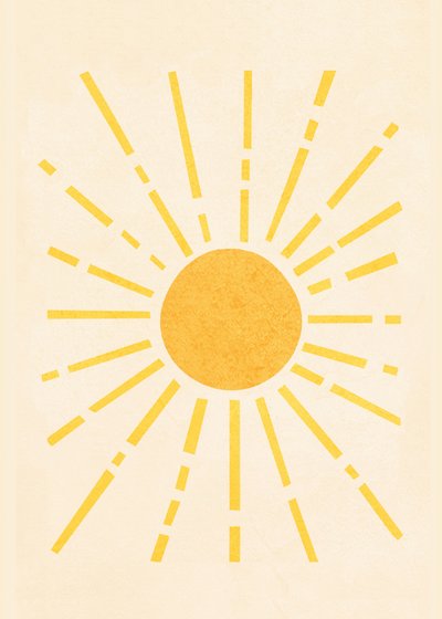 Gouden Sunburst door Flow Line