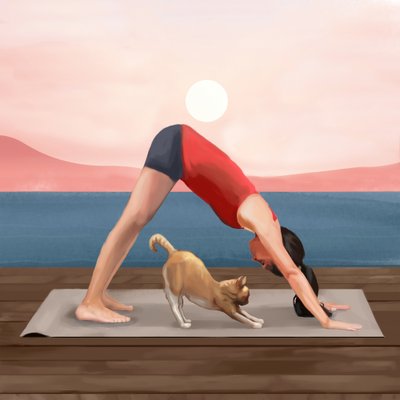 Zonsopgang-yogakat door Flow Line