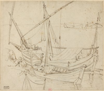 Boten door Follower of Agostino Tassi