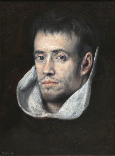 Portret van Dominicaanse (of Trinitaire) Broeder door Follower of El Greco