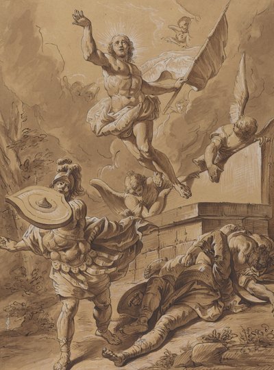 De Opstanding door Follower of Francesco Fontebasso