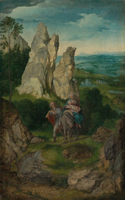 De vlucht naar Egypte door Follower of Joachim Patinir