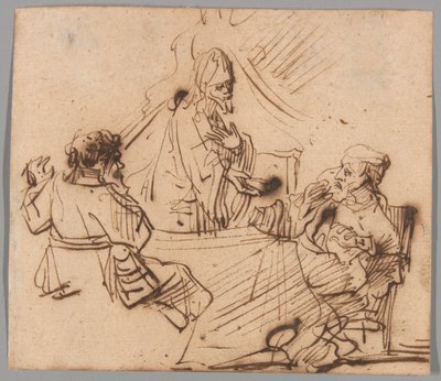 Het Avondmaal in Emmaüs door Follower of Rembrandt van Rijn