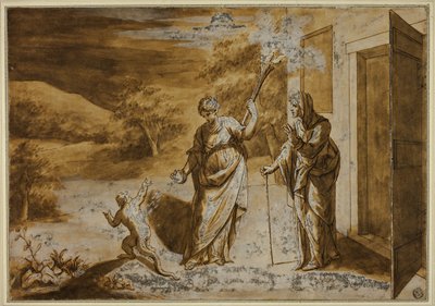Ceres Verandert de Spottende Jongen in een Hagedis door Fontainebleau School