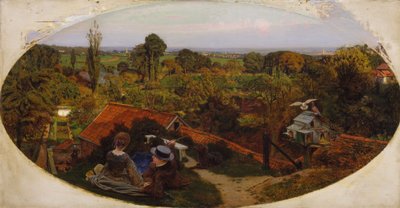 Een Engelse herfstmiddag door Ford Madox Brown