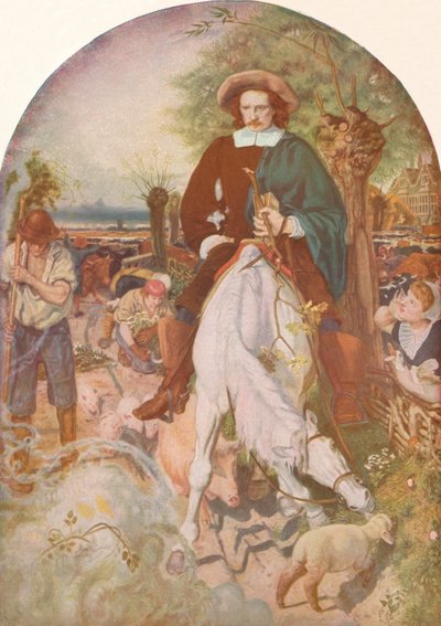 Cromwell op zijn boerderij door Ford Madox Brown