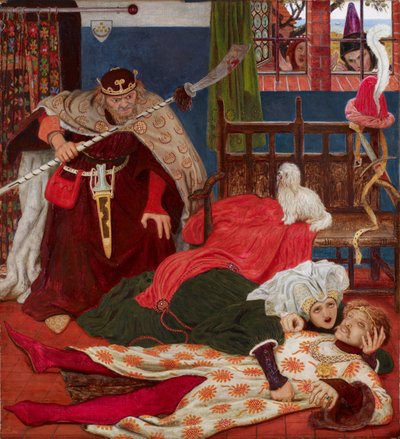 Dood van Sir Tristram door Ford Madox Brown