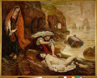 Haydee vindt het lichaam van Don Juan door Ford Madox Brown