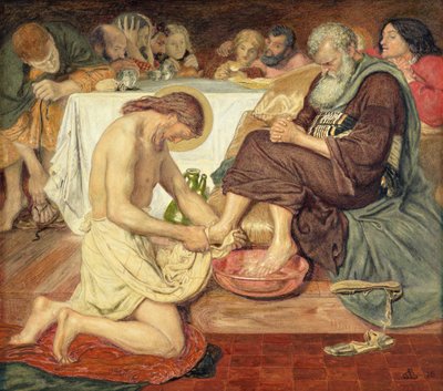 Jezus Wast de Voeten van Petrus door Ford Madox Brown