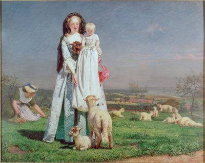 Mooie Baa-Lambs door Ford Madox Brown