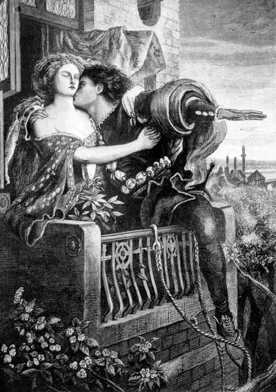 Scène uit Shakespeares Romeo en Julia, ca. 1860s door Ford Madox Brown
