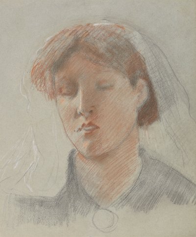 De vrouw van de kunstenaar Emma, op haar trouwdag door Ford Madox Brown